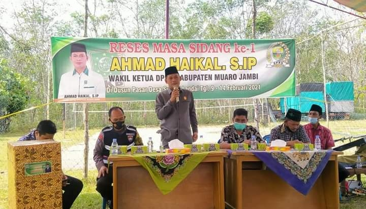 Ahmad Haikal saat Reses di Kecamatan Mestong